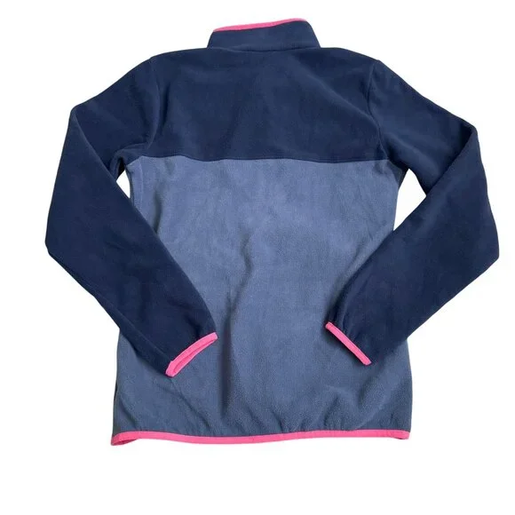 Columbia Womens XS Fleece Pullover Nocturnal & Camellia Rose Half Snap Closure - Picture 2 of 13